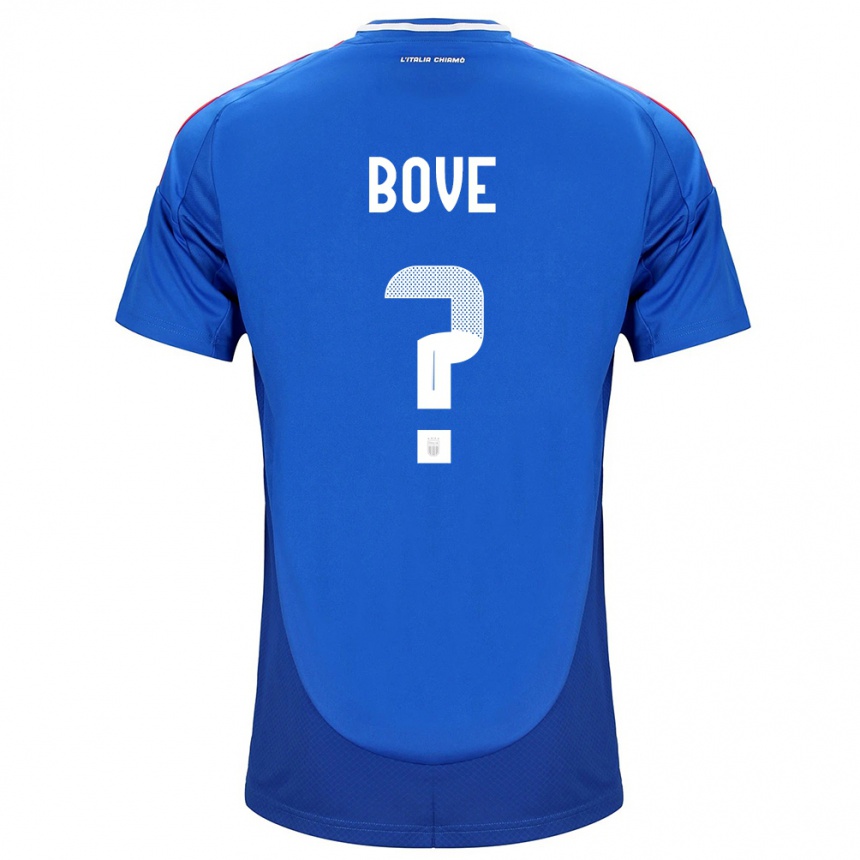 Kids Football Italy Edoardo Bove #0 Blue Home Jersey 24-26 T-Shirt Za