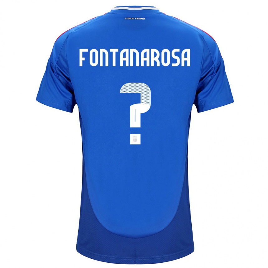 Kids Football Italy Alessandro Fontanarosa #0 Blue Home Jersey 24-26 T-Shirt Za