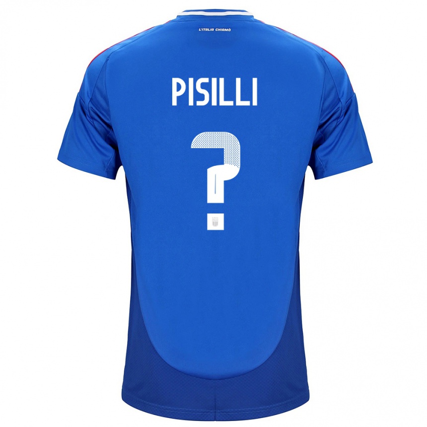 Kids Football Italy Niccolò Pisilli #0 Blue Home Jersey 24-26 T-Shirt Za