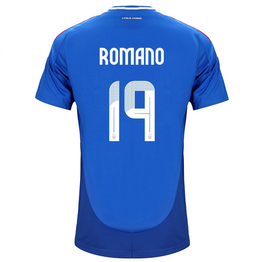 Kids Football Italy Marco Romano #19 Blue Home Jersey 24-26 T-Shirt Za