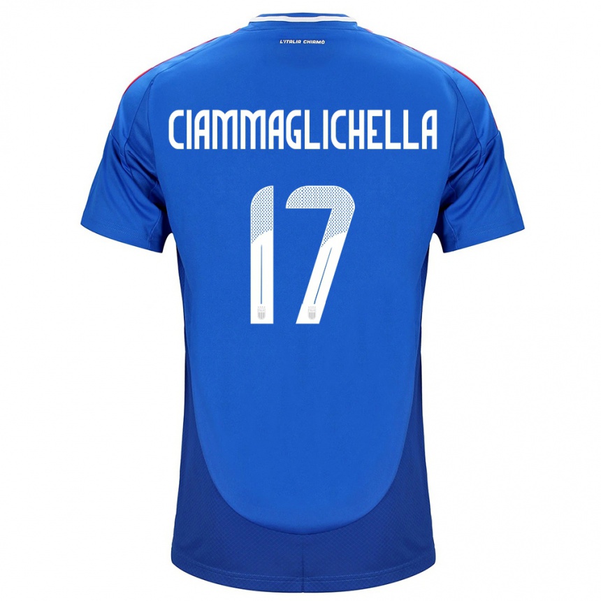 Kids Football Italy Aaron Ciammaglichella #17 Blue Home Jersey 24-26 T-Shirt Za