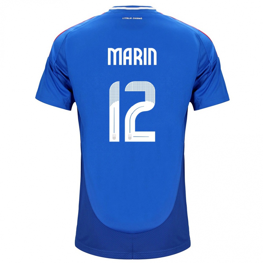 Kids Football Italy Renato Marin #12 Blue Home Jersey 24-26 T-Shirt Za