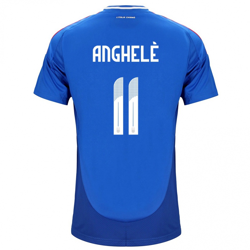 Kids Football Italy Lorenzo Anghelè #11 Blue Home Jersey 24-26 T-Shirt Za