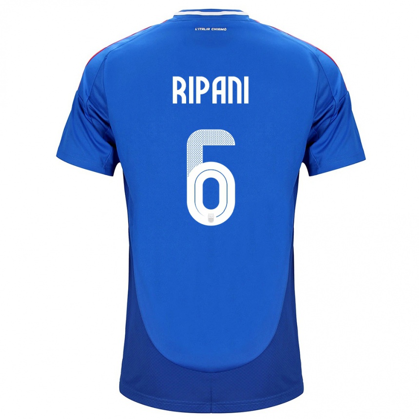 Kids Football Italy Diego Ripani #6 Blue Home Jersey 24-26 T-Shirt Za