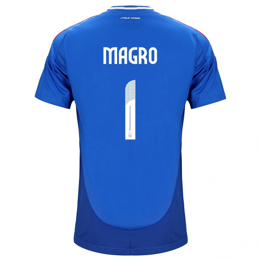 Kids Football Italy Federico Magro #1 Blue Home Jersey 24-26 T-Shirt Za