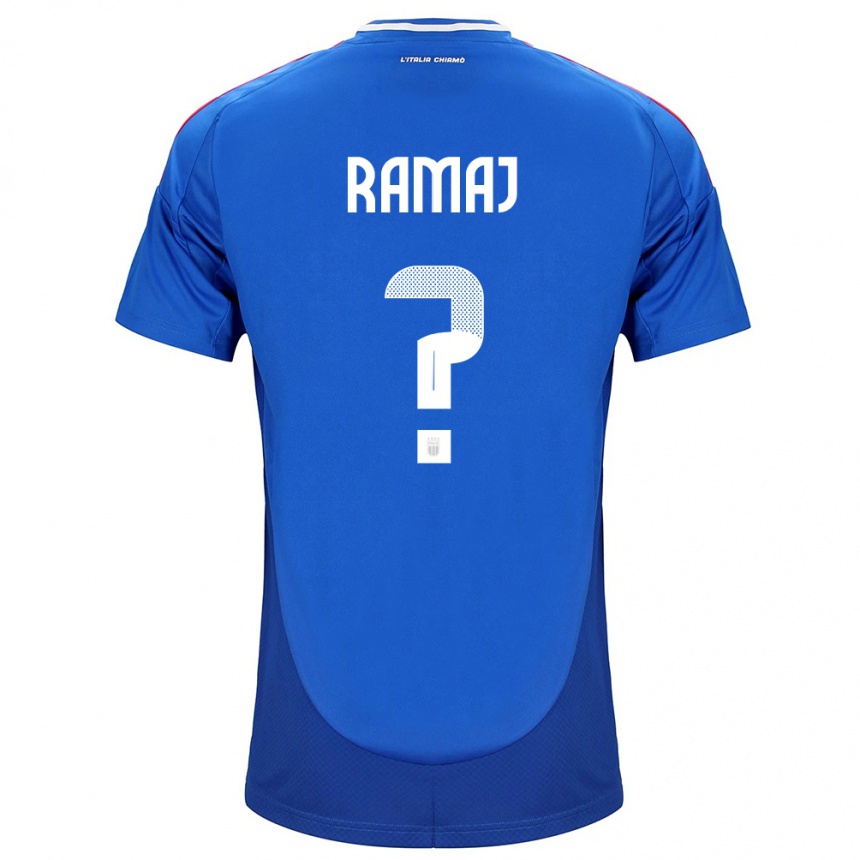 Kids Football Italy Gabriel Ramaj #0 Blue Home Jersey 24-26 T-Shirt Za