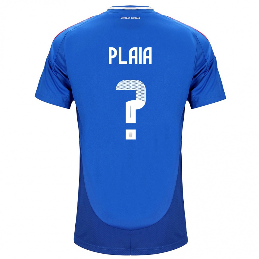 Kids Football Italy Matteo Plaia #0 Blue Home Jersey 24-26 T-Shirt Za