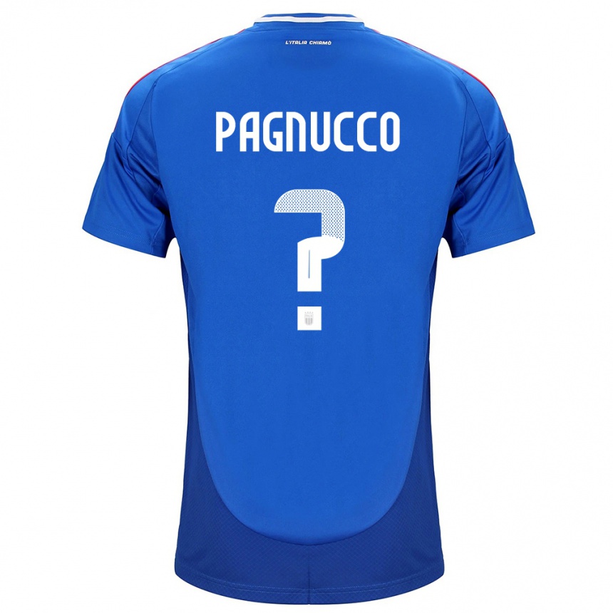 Kids Football Italy Filippo Pagnucco #0 Blue Home Jersey 24-26 T-Shirt Za