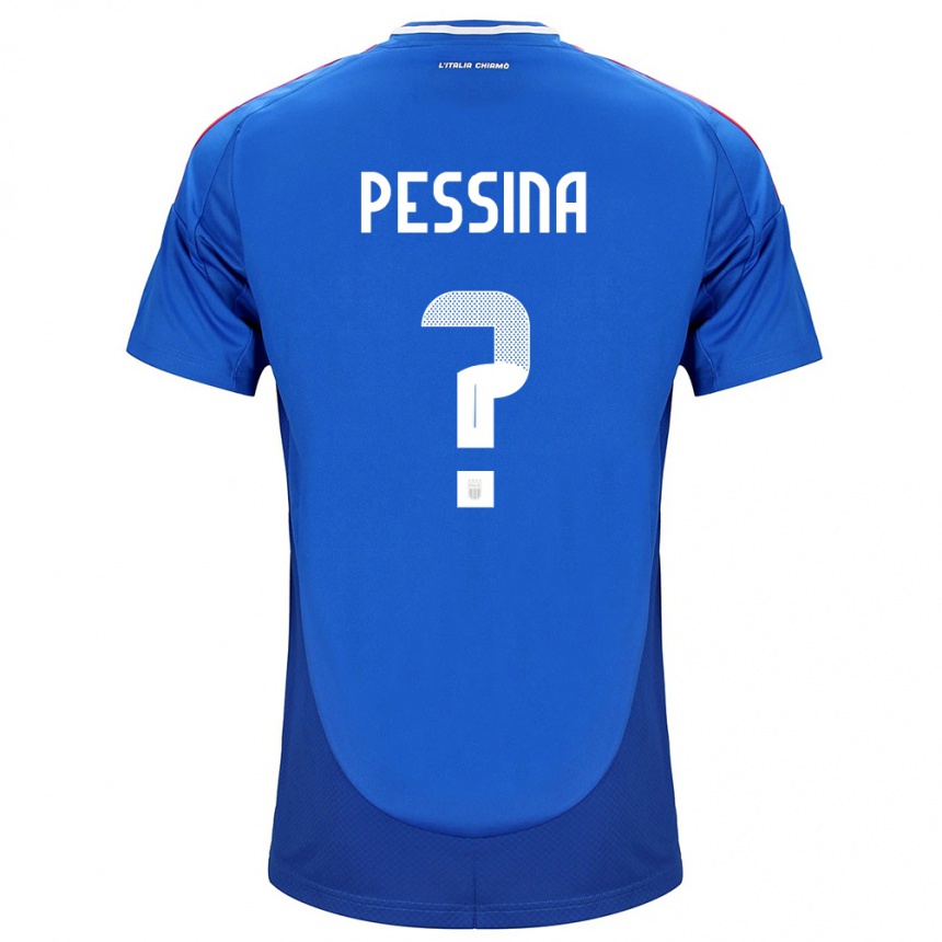 Kids Football Italy Massimo Pessina #0 Blue Home Jersey 24-26 T-Shirt Za