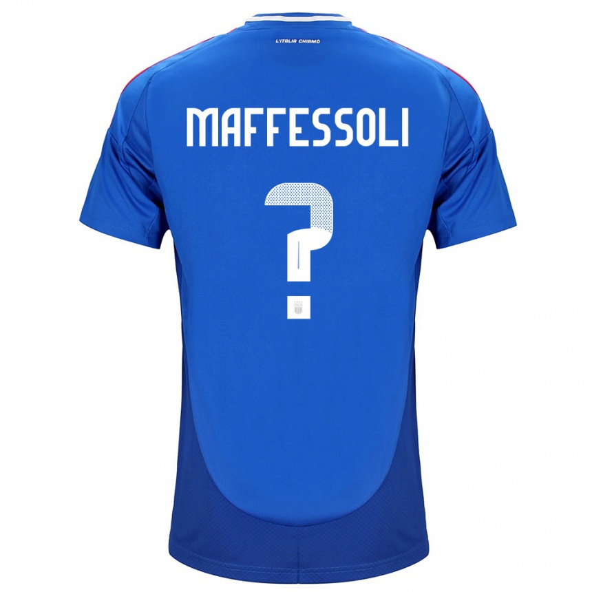 Kids Football Italy Manuel Maffessoli #0 Blue Home Jersey 24-26 T-Shirt Za