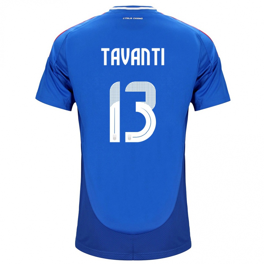 Kids Football Italy Samuele Tavanti #13 Blue Home Jersey 24-26 T-Shirt Za