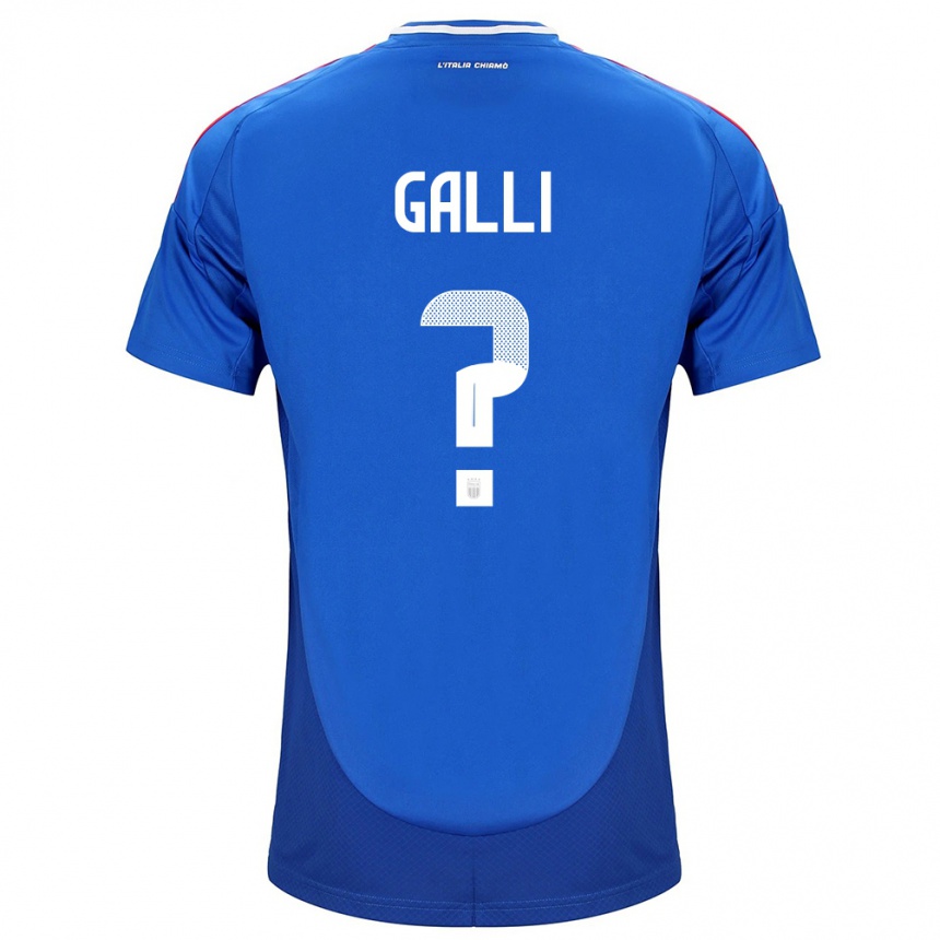 Kids Football Italy Aurora Galli #0 Blue Home Jersey 24-26 T-Shirt Za