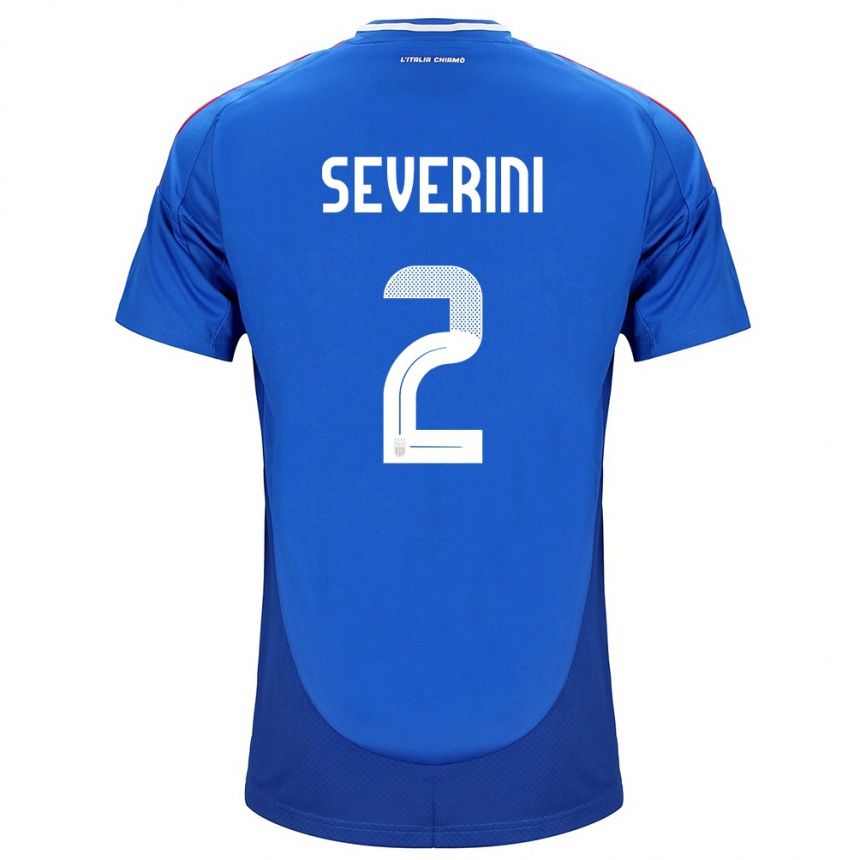 Kids Football Italy Emma Severini #2 Blue Home Jersey 24-26 T-Shirt Za