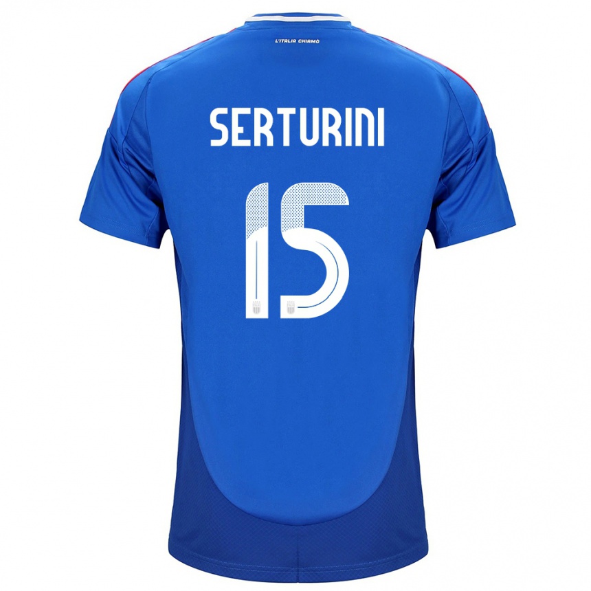 Kids Football Italy Annamaria Serturini #15 Blue Home Jersey 24-26 T-Shirt Za