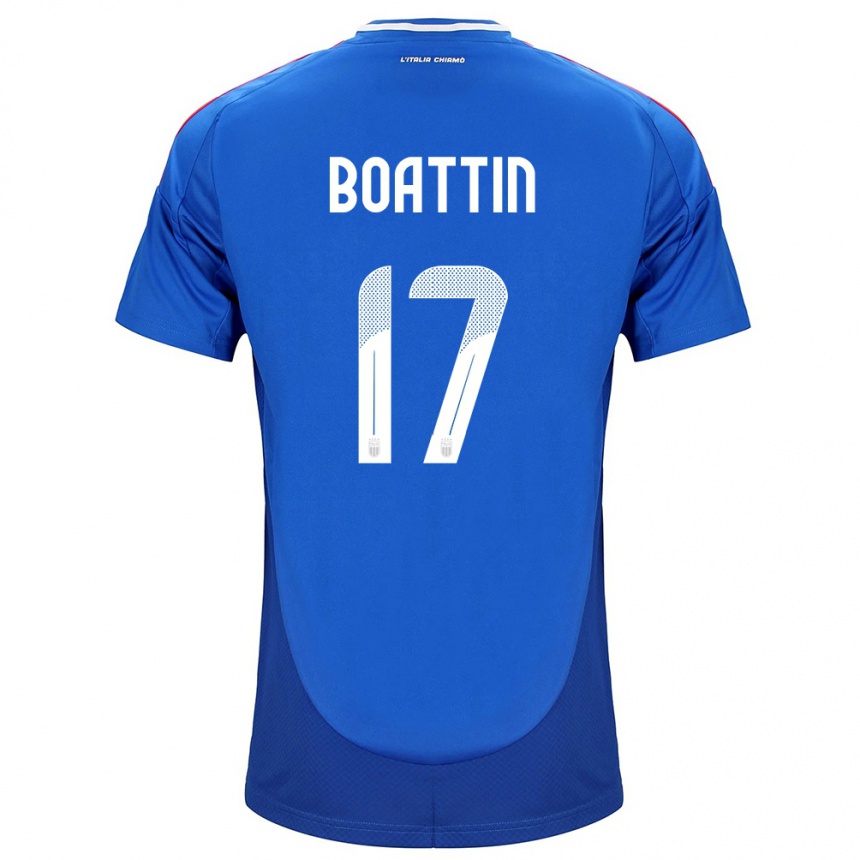 Kids Football Italy Lisa Boattin #17 Blue Home Jersey 24-26 T-Shirt Za