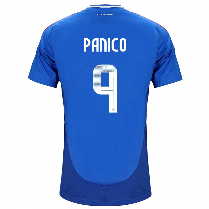 Kids Football Italy Patrizia Panico #9 Blue Home Jersey 24-26 T-Shirt Za