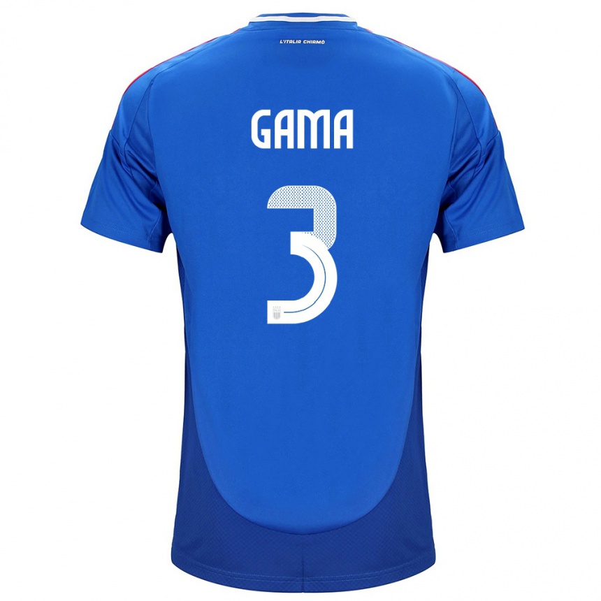 Kids Football Italy Sara Gama #3 Blue Home Jersey 24-26 T-Shirt Za