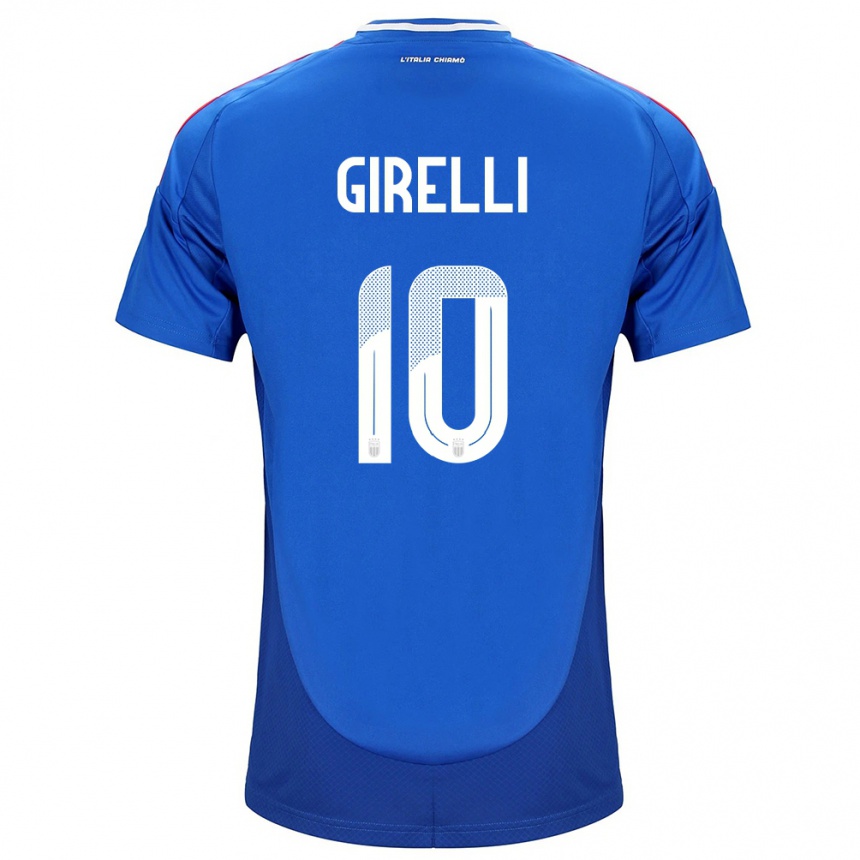 Kids Football Italy Cristiana Girelli #10 Blue Home Jersey 24-26 T-Shirt Za