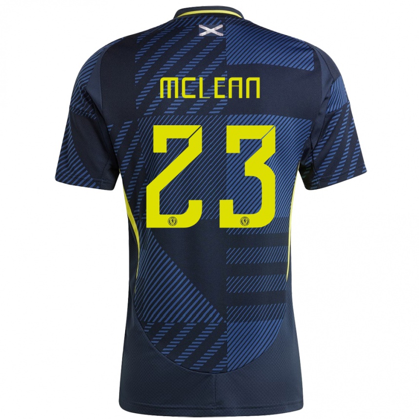 Kids Football Scotland Kenny Mclean #23 Dark Blue Home Jersey 24-26 T-Shirt Za