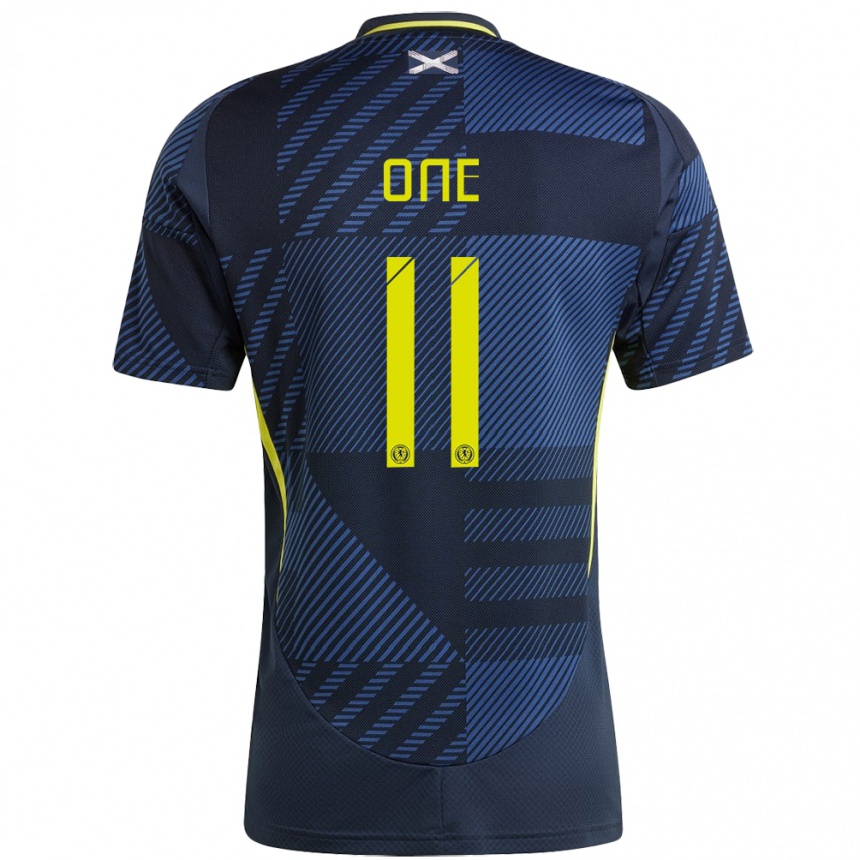 Kids Football Scotland Ryan Oné #11 Dark Blue Home Jersey 24-26 T-Shirt Za