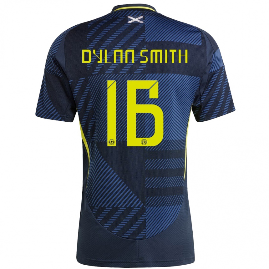 Kids Football Scotland Dylan Smith #16 Dark Blue Home Jersey 24-26 T-Shirt Za