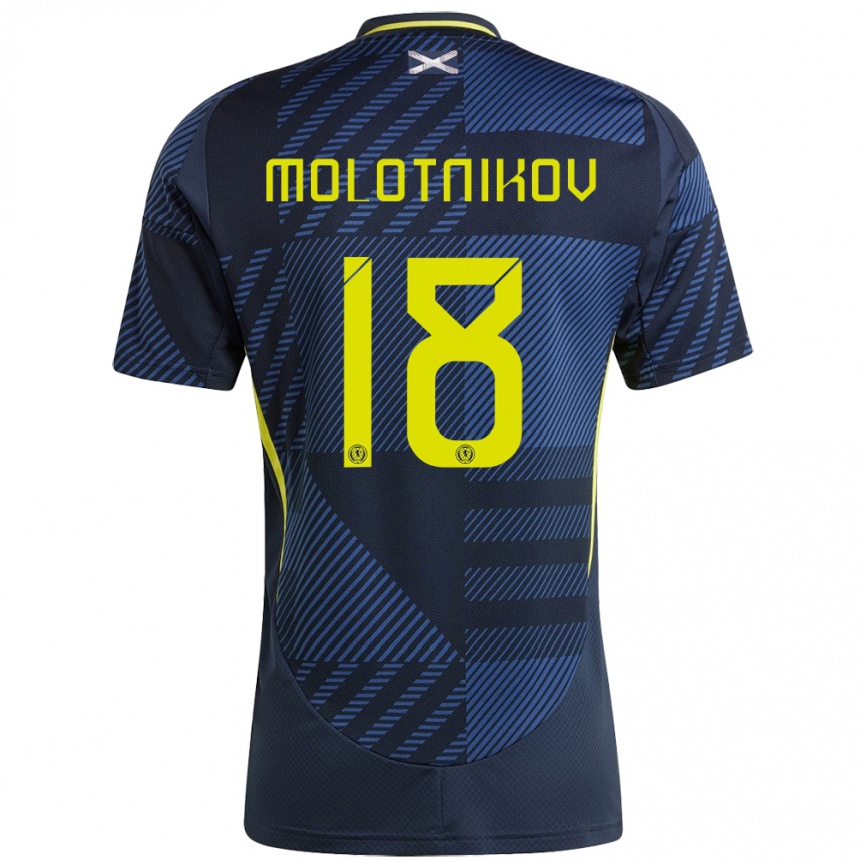 Kids Football Scotland Rudi Molotnikov #18 Dark Blue Home Jersey 24-26 T-Shirt Za