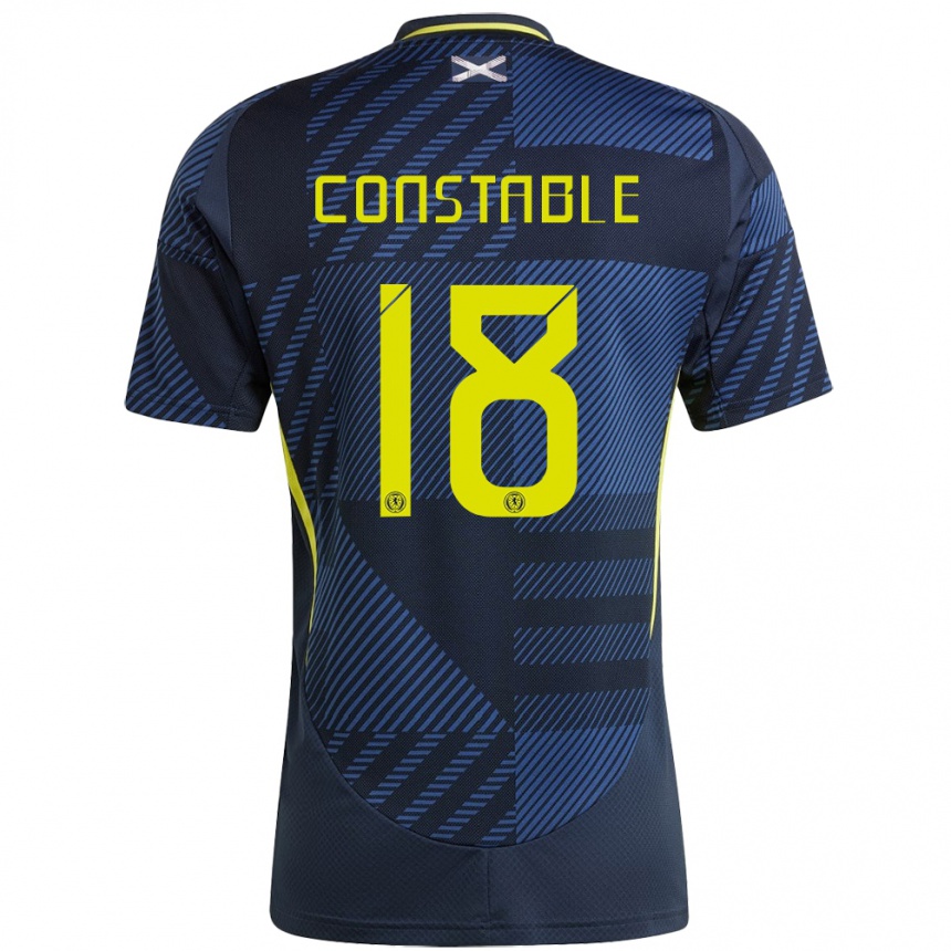 Kids Football Scotland Scott Constable #18 Dark Blue Home Jersey 24-26 T-Shirt Za