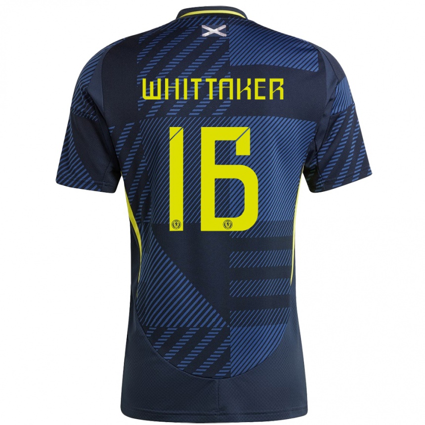 Kids Football Scotland Rory Whittaker #16 Dark Blue Home Jersey 24-26 T-Shirt Za