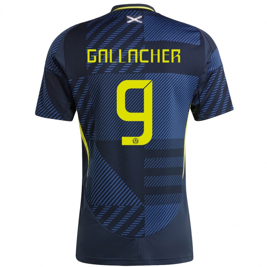 Kids Football Scotland Amy Gallacher #9 Dark Blue Home Jersey 24-26 T-Shirt Za