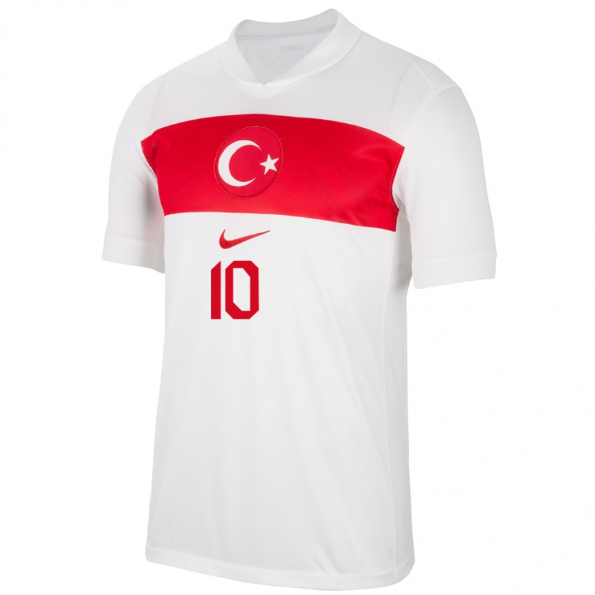 Kids Football Turkey Ebru Topçu #10 White Home Jersey 24-26 T-Shirt Za