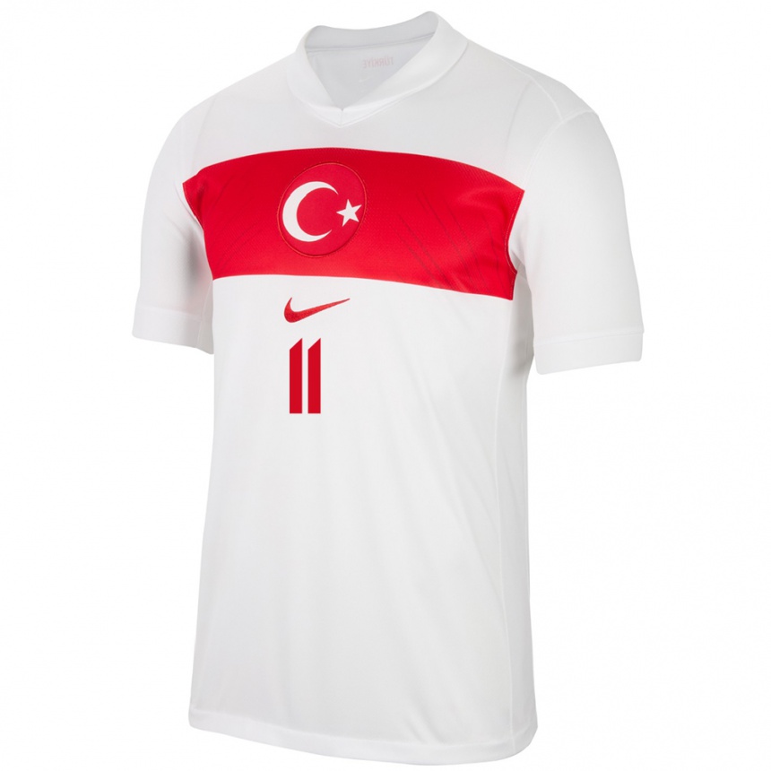 Kids Football Turkey Yağmur Uraz #11 White Home Jersey 24-26 T-Shirt Za