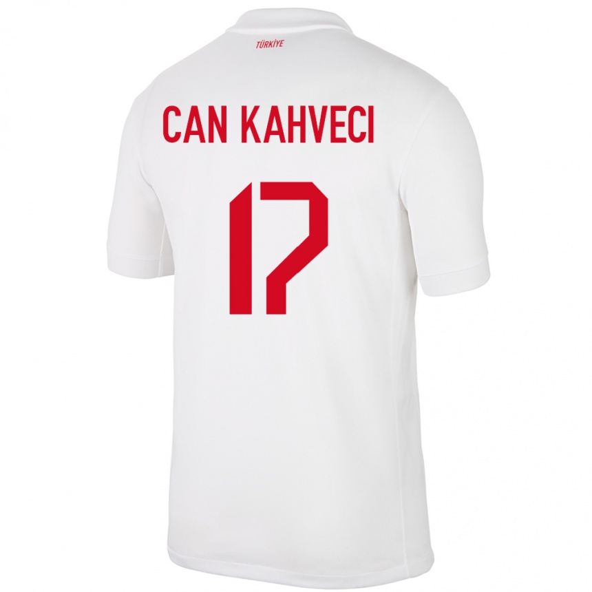 Kids Football Turkey İrfan Can Kahveci #17 White Home Jersey 24-26 T-Shirt Za