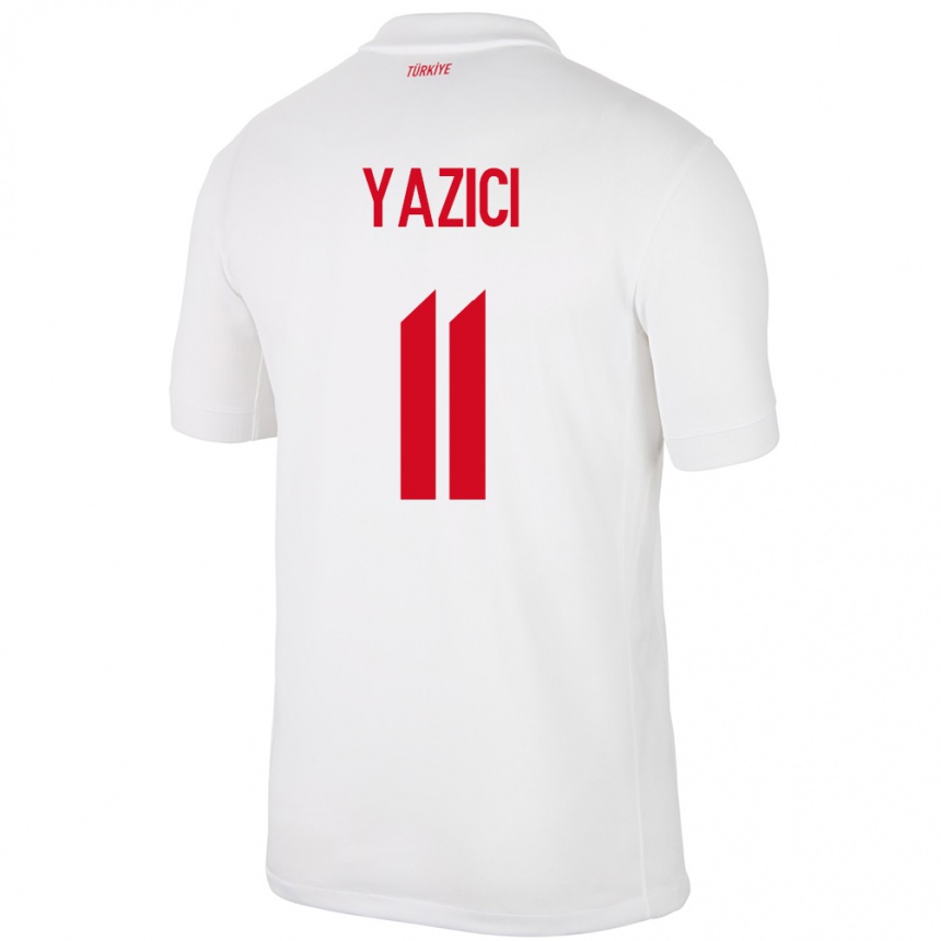 Kids Football Turkey Yusuf Yazıcı #11 White Home Jersey 24-26 T-Shirt Za