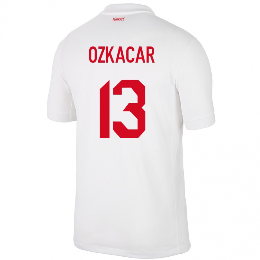 Kids Football Turkey Cenk Özkacar #13 White Home Jersey 24-26 T-Shirt Za