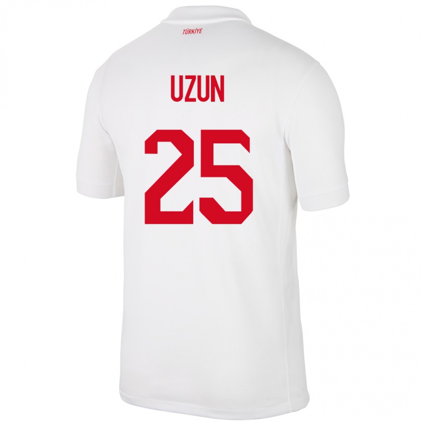 Kids Football Turkey Can Uzun #25 White Home Jersey 24-26 T-Shirt Za