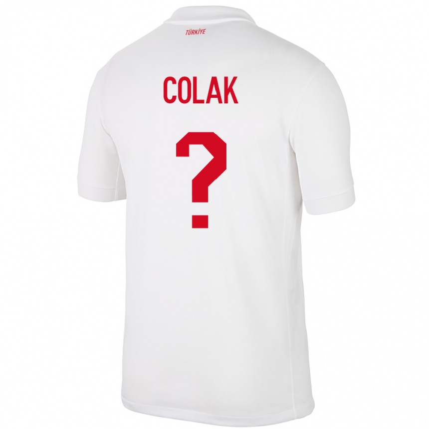 Kids Football Turkey Furkan Çolak #0 White Home Jersey 24-26 T-Shirt Za