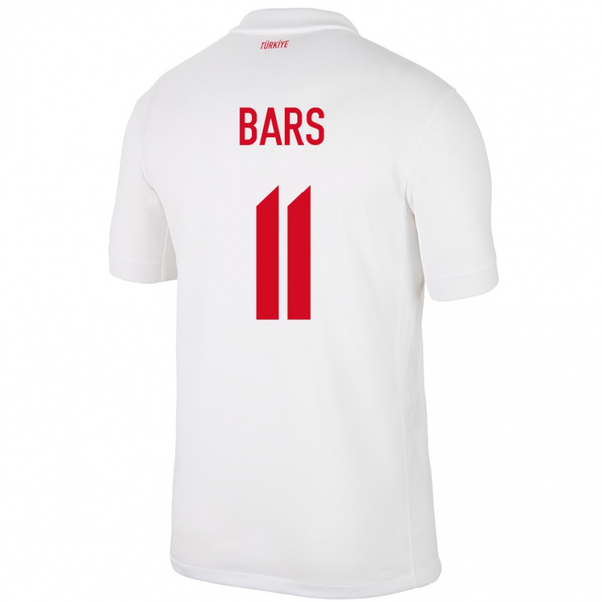 Kids Football Turkey Emir Bars #11 White Home Jersey 24-26 T-Shirt Za