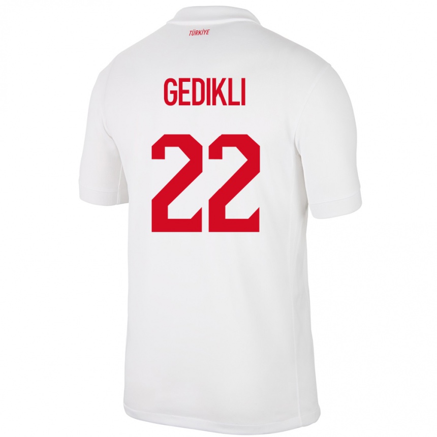 Kids Football Turkey Berkant Gedikli #22 White Home Jersey 24-26 T-Shirt Za