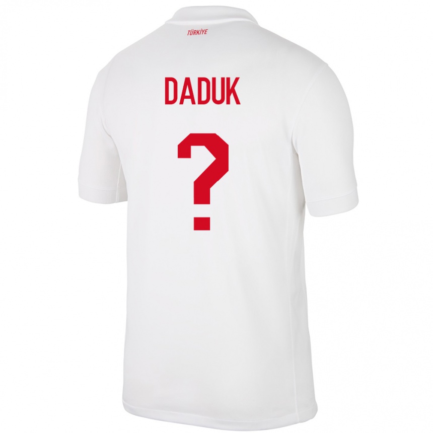 Kids Football Turkey Emir Dadük #0 White Home Jersey 24-26 T-Shirt Za