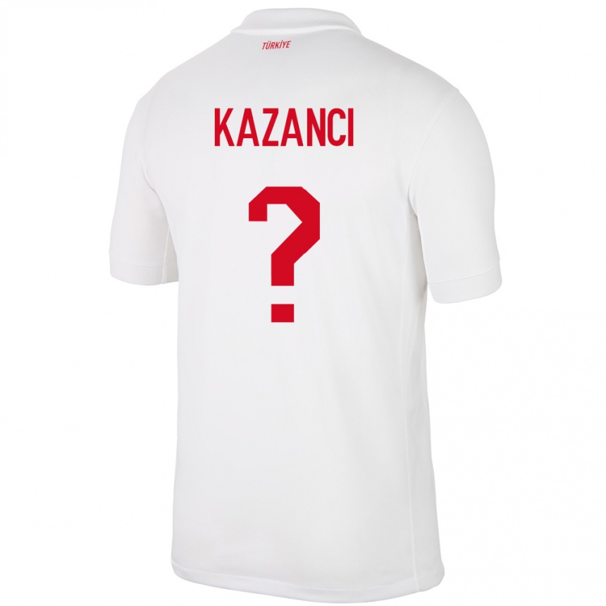 Kids Football Turkey Şant Kazancı #0 White Home Jersey 24-26 T-Shirt Za