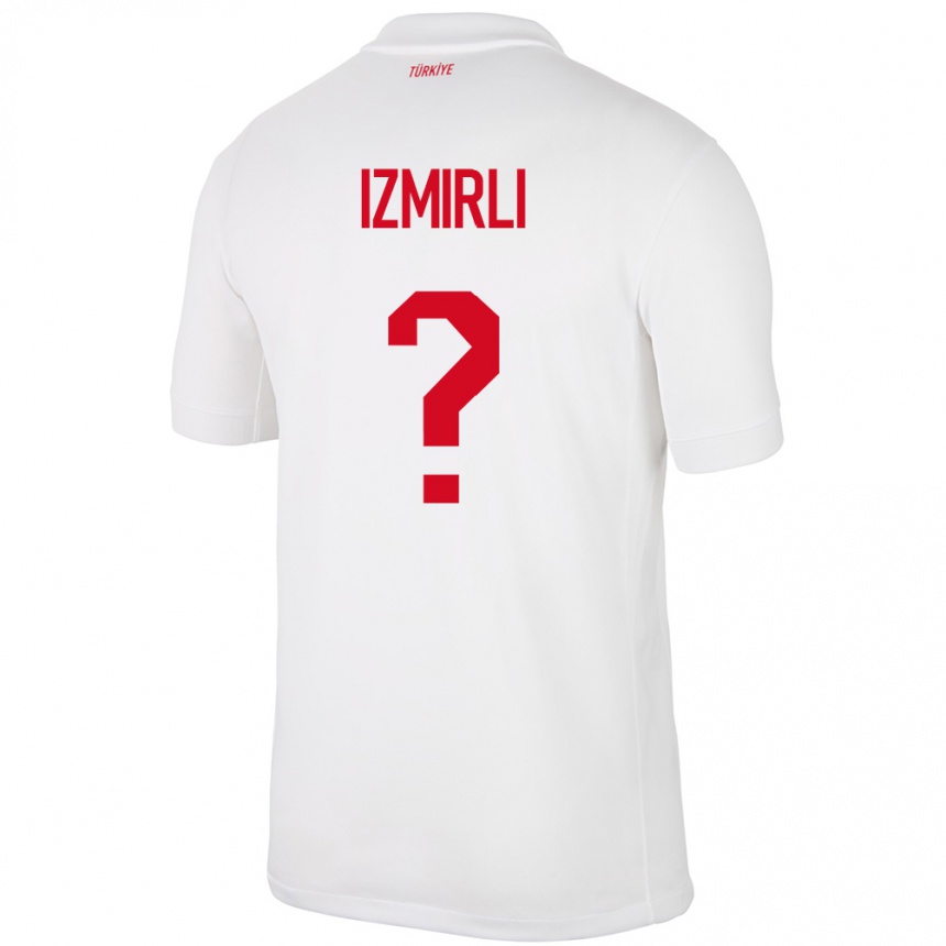 Kids Football Turkey Ege İzmirli #0 White Home Jersey 24-26 T-Shirt Za