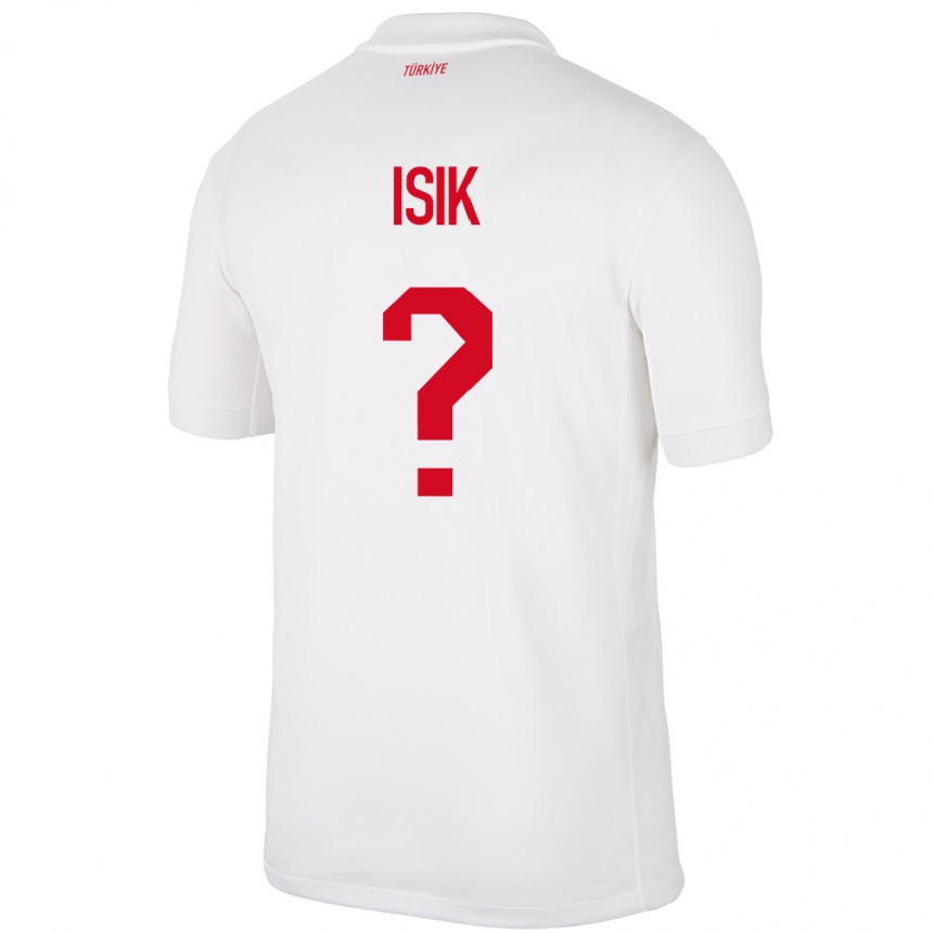 Kids Football Turkey Emre Işık #0 White Home Jersey 24-26 T-Shirt Za