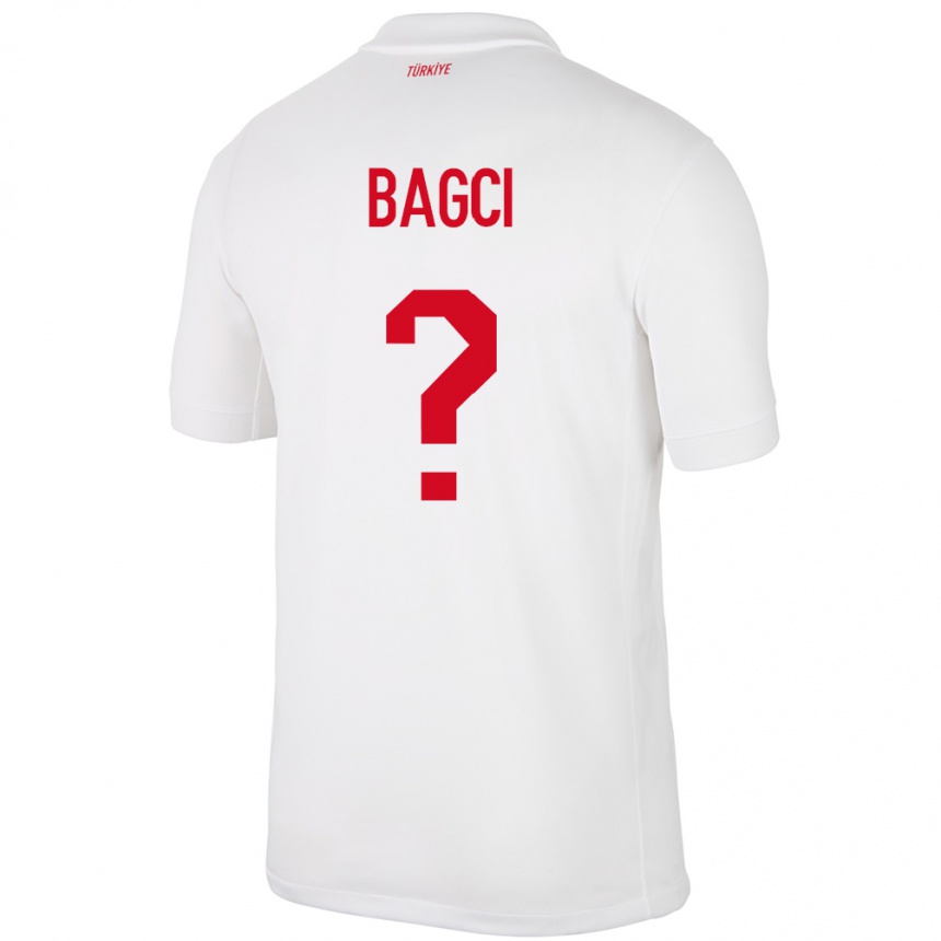 Kids Football Turkey Elyas Bagci #0 White Home Jersey 24-26 T-Shirt Za