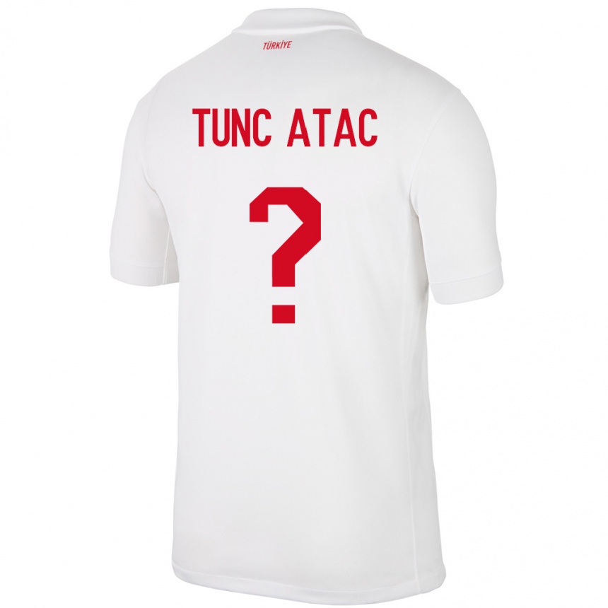 Kids Football Turkey Arin Tunç Ataç #0 White Home Jersey 24-26 T-Shirt Za