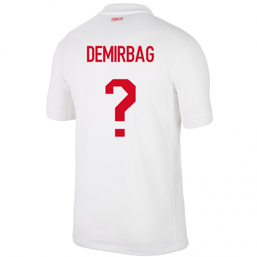 Kids Football Turkey Ozan Demirbağ #0 White Home Jersey 24-26 T-Shirt Za