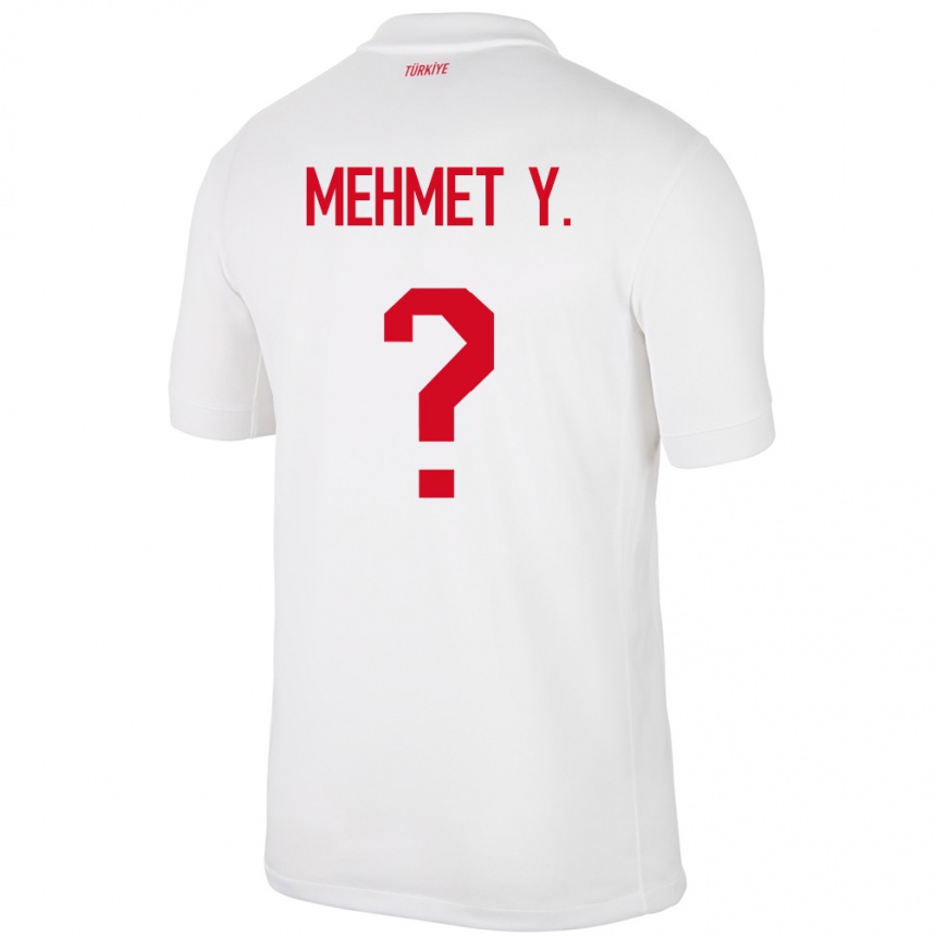 Kids Football Turkey Mehmet Yildirim #0 White Home Jersey 24-26 T-Shirt Za