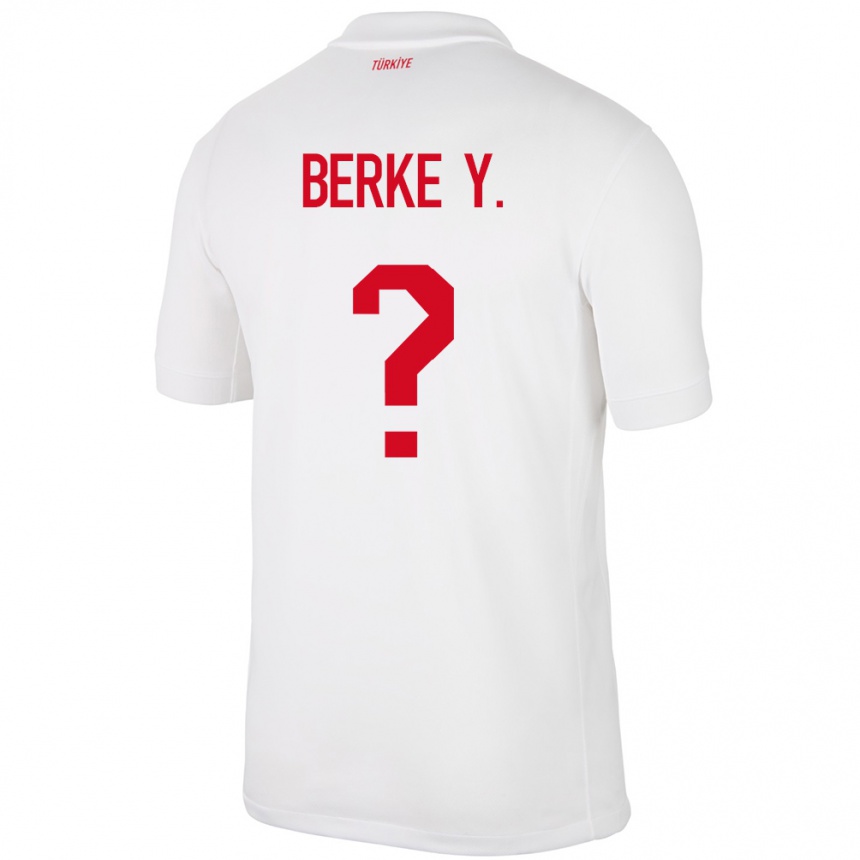 Kids Football Turkey Berke Yıldırım #0 White Home Jersey 24-26 T-Shirt Za