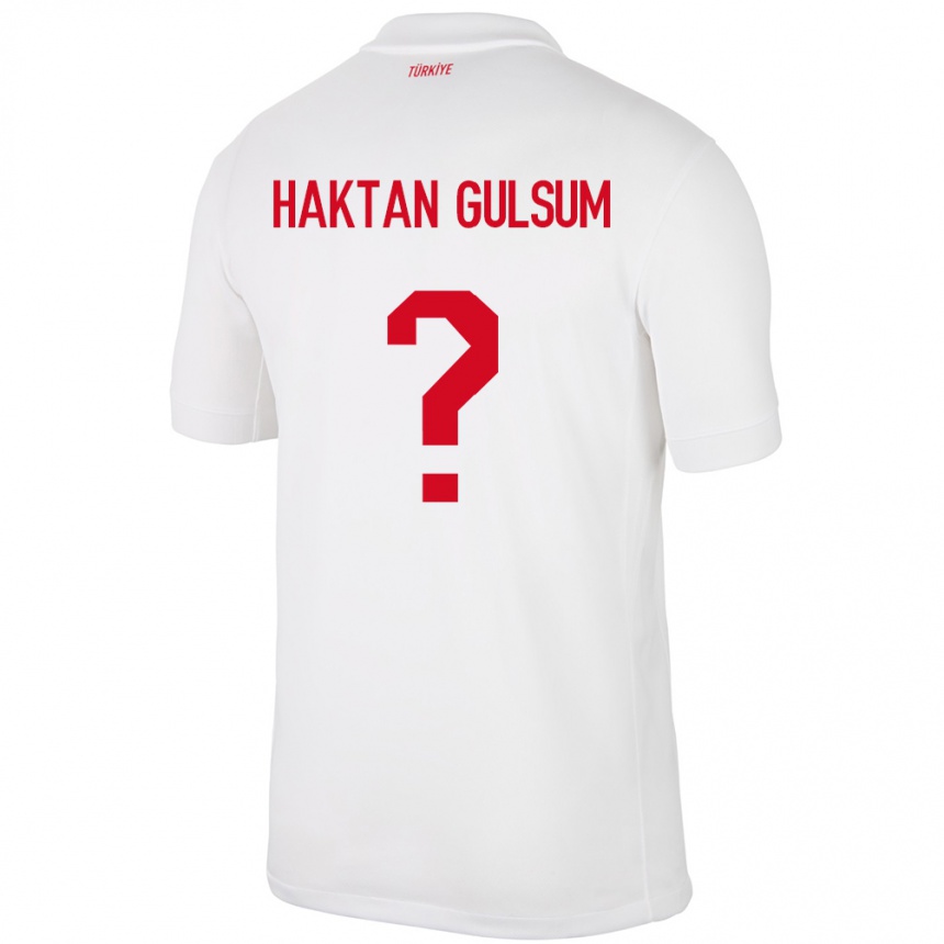 Kids Football Turkey Ayaz Haktan Gülsüm #0 White Home Jersey 24-26 T-Shirt Za