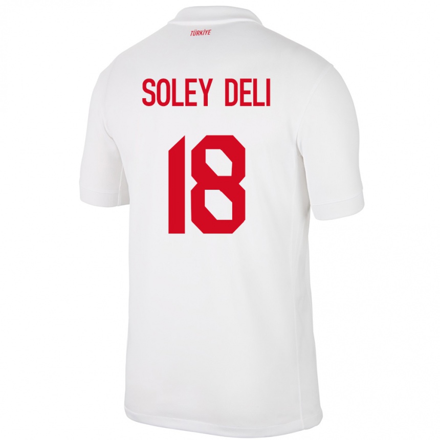 Kids Football Turkey Dilara Soley Deli #18 White Home Jersey 24-26 T-Shirt Za