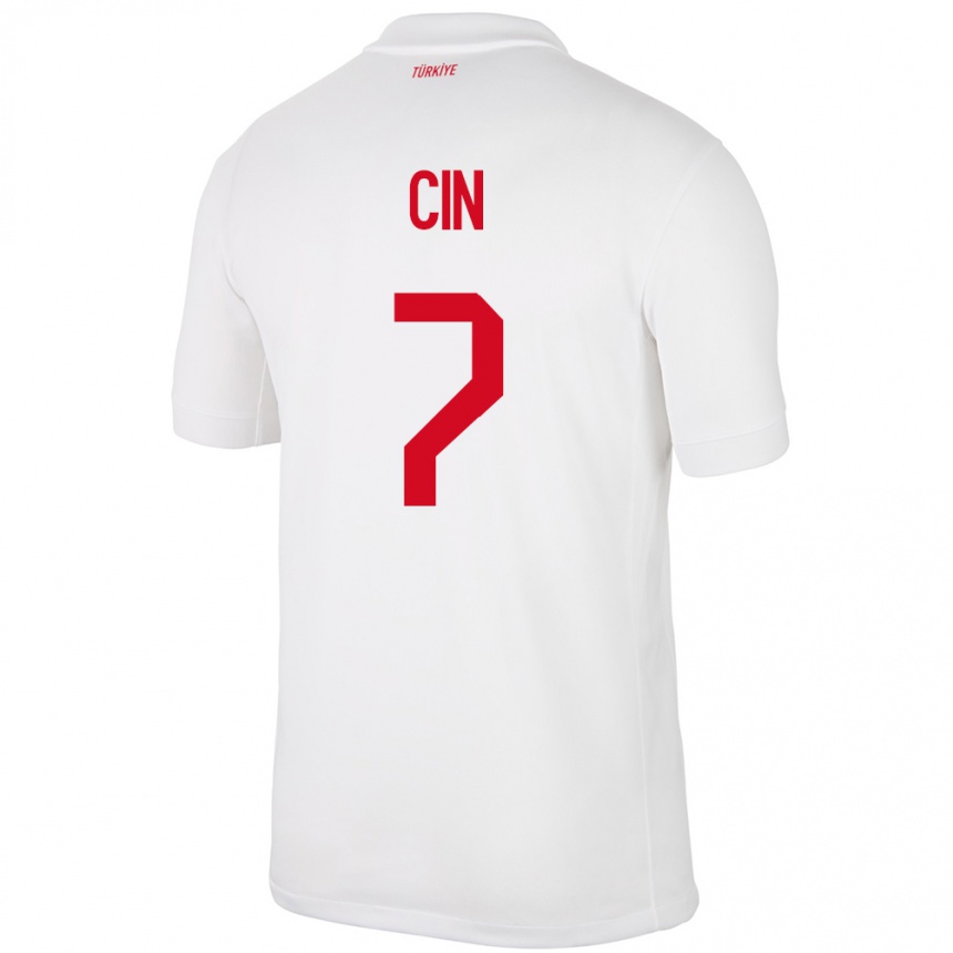 Kids Football Turkey Miray Cin #7 White Home Jersey 24-26 T-Shirt Za